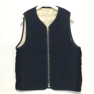 [L] Visvim 18AW WAWONA DOWN VEST (W/LI NEP TWEED) Navy