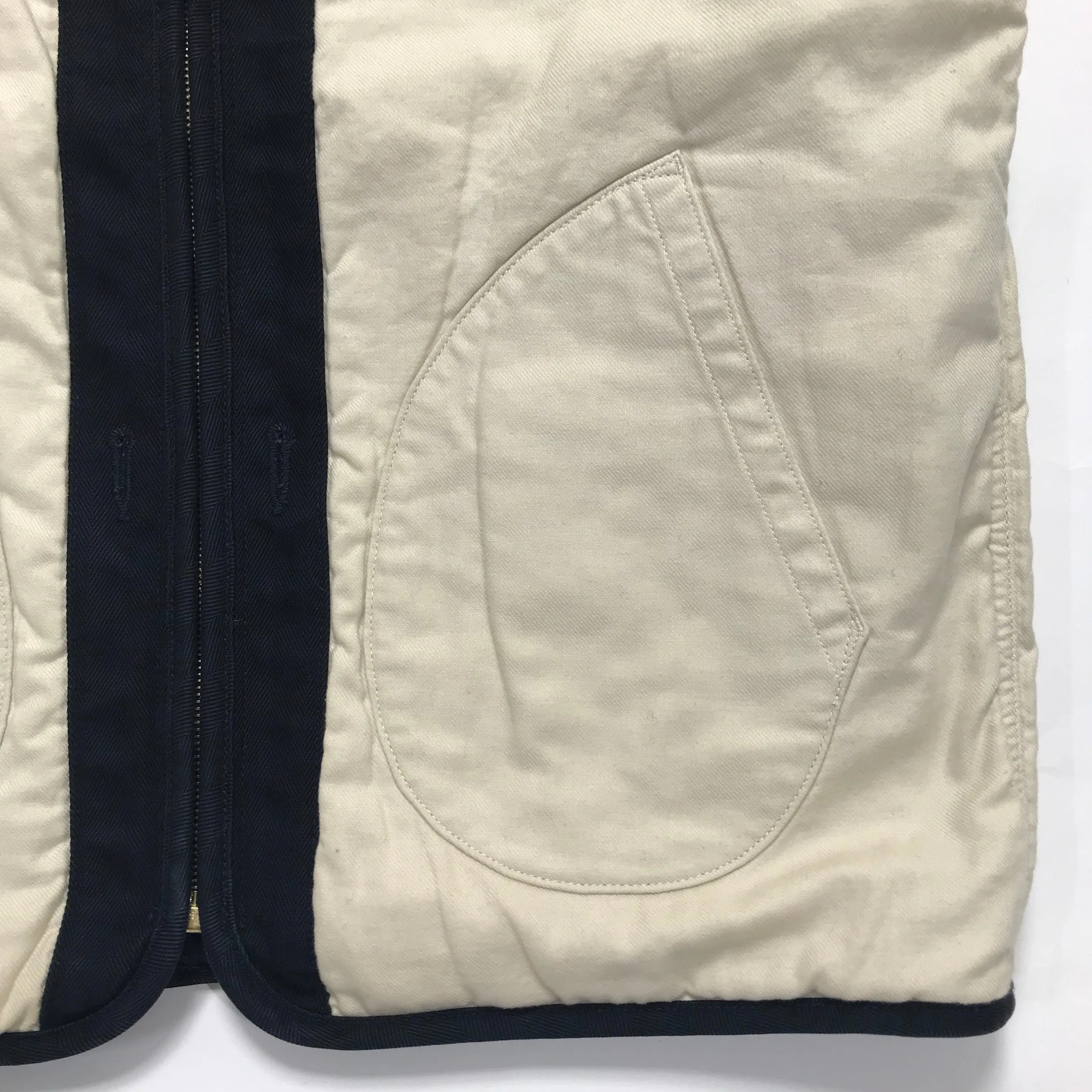 [L] Visvim 18AW WAWONA DOWN VEST (W/LI NEP TWEED) Navy