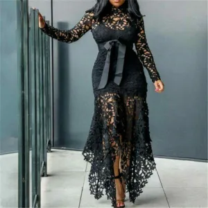 Lace Ladies Bodycon Plus Size Dress