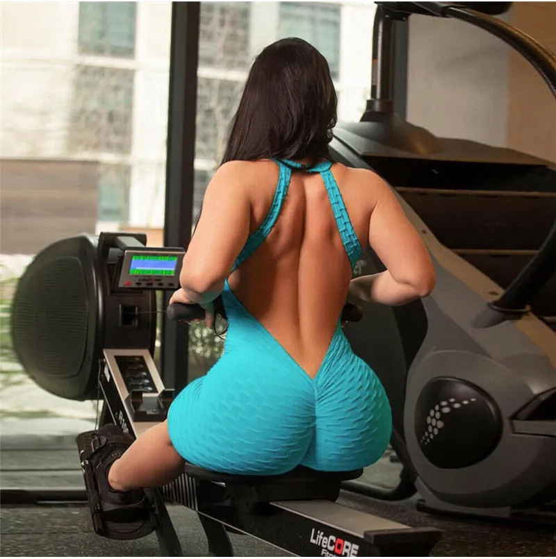Ladies Stretchy Yoga Set Sport Casual Rompers