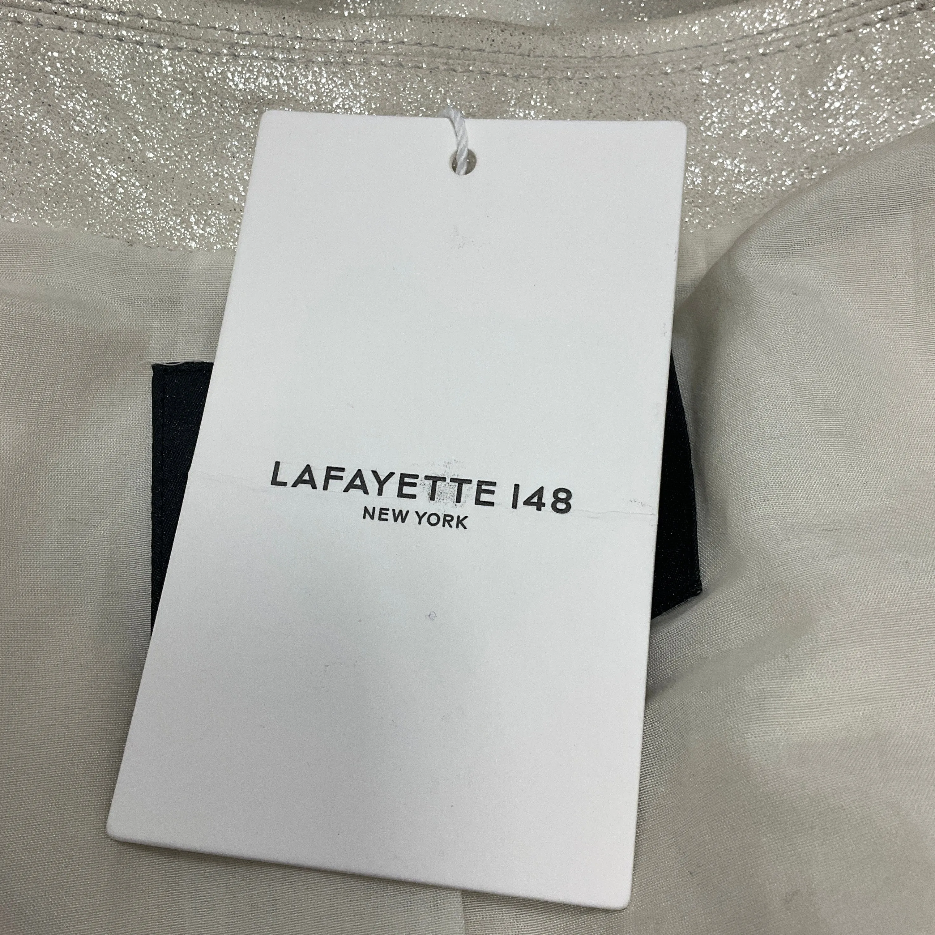 Lafayette 148 New York Silver One-Button Goat Suede Jacket
