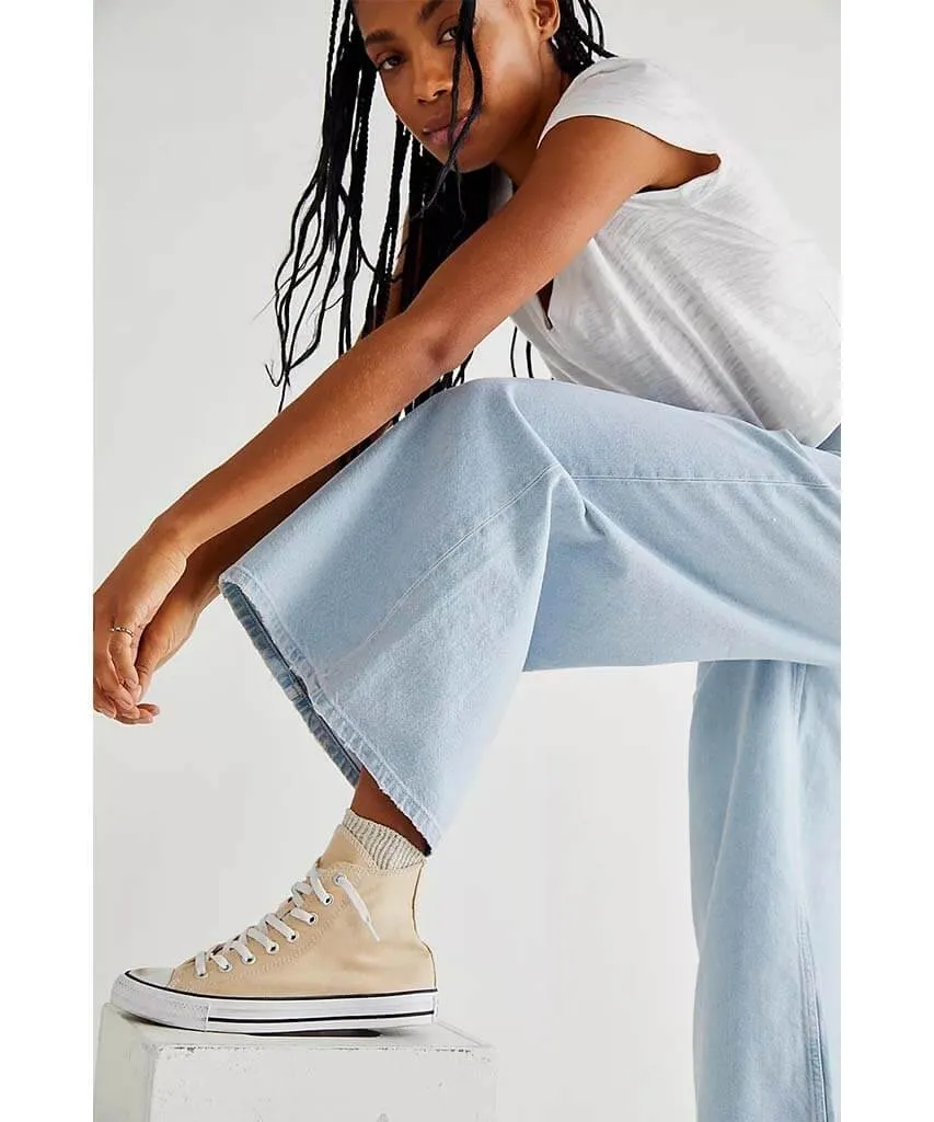 Landry Wide Leg Crop Bay Blue