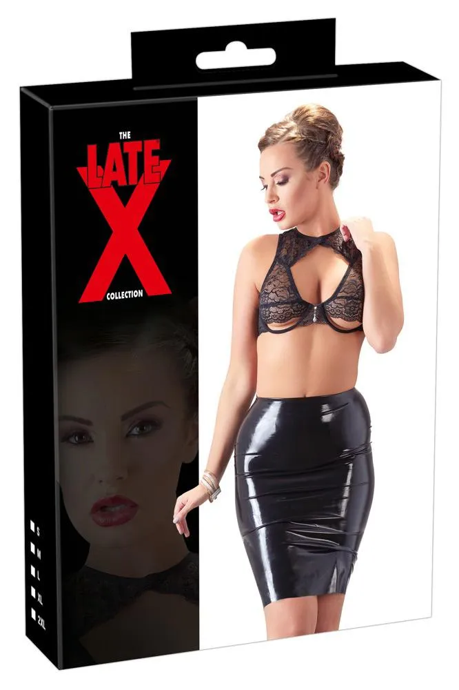 LATE-X Ladies Black Latex Skirt