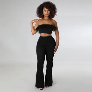 Layla High-Waisted Flared Stretch Pants