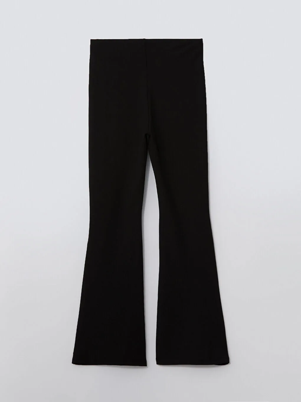 LCW Modest Black Slim Fit Wide Leg Women Trousers