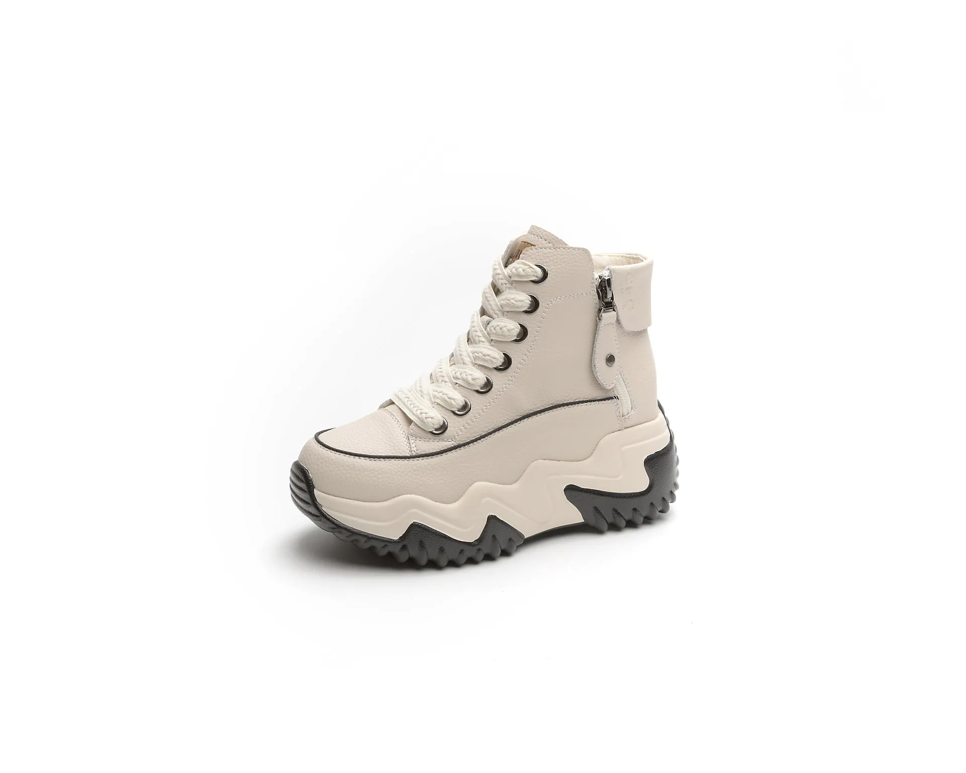 Leather Platform Sneakers for Women