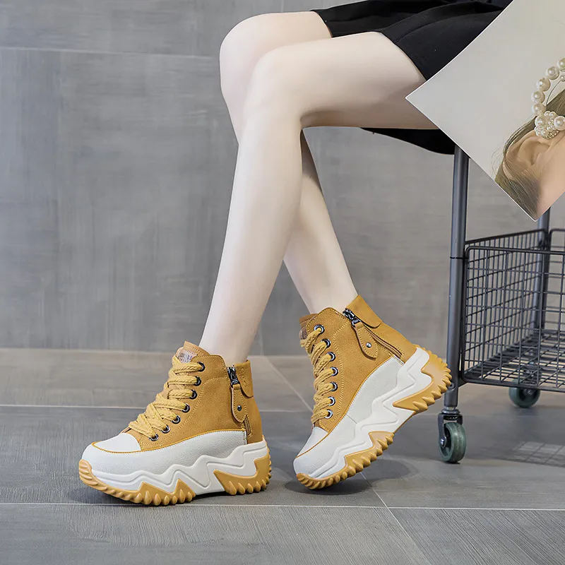 Leather Platform Sneakers for Women