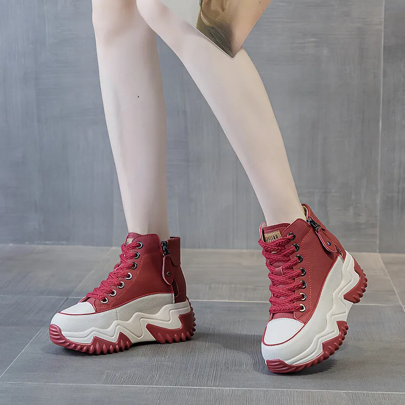 Leather Platform Sneakers for Women
