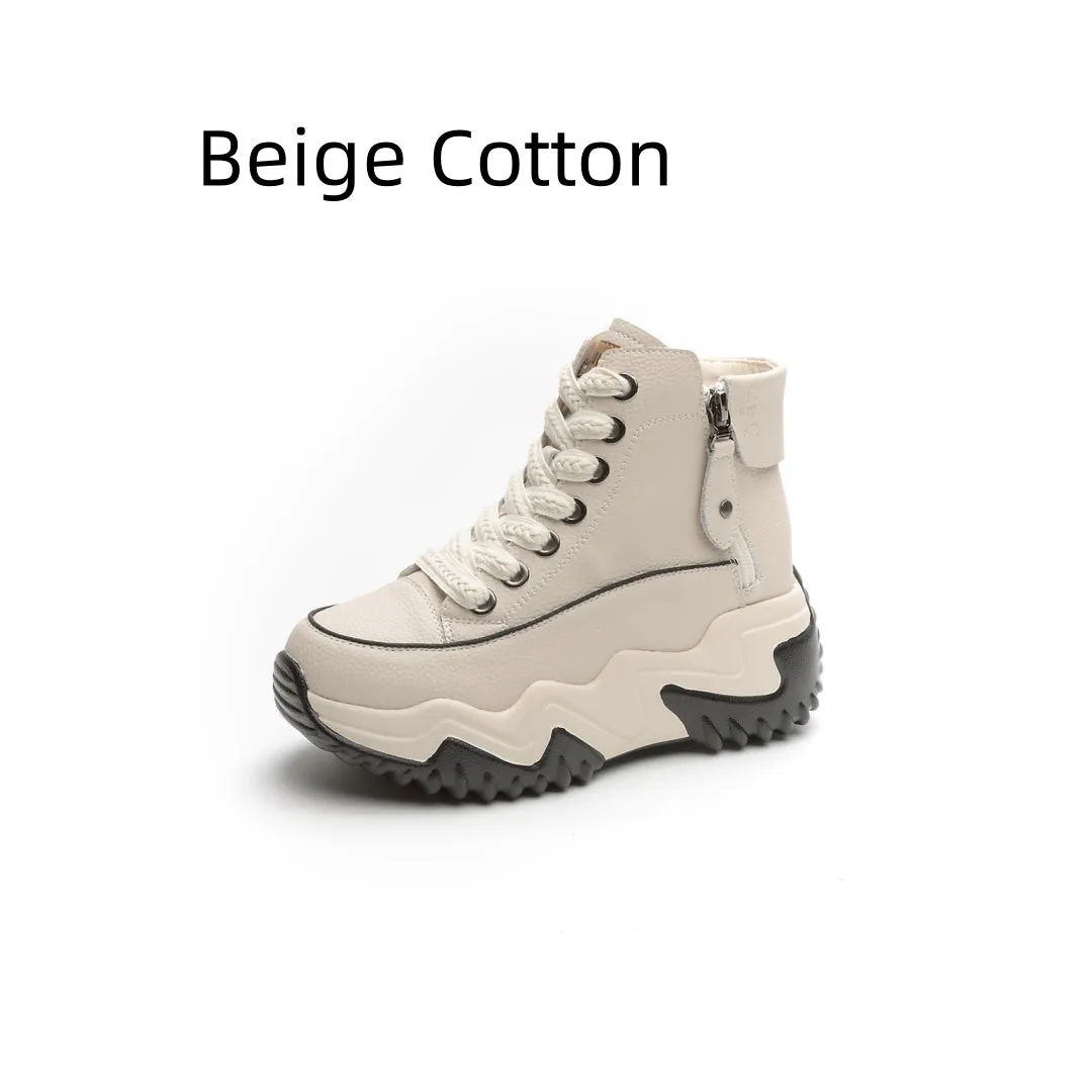 Leather Platform Sneakers for Women