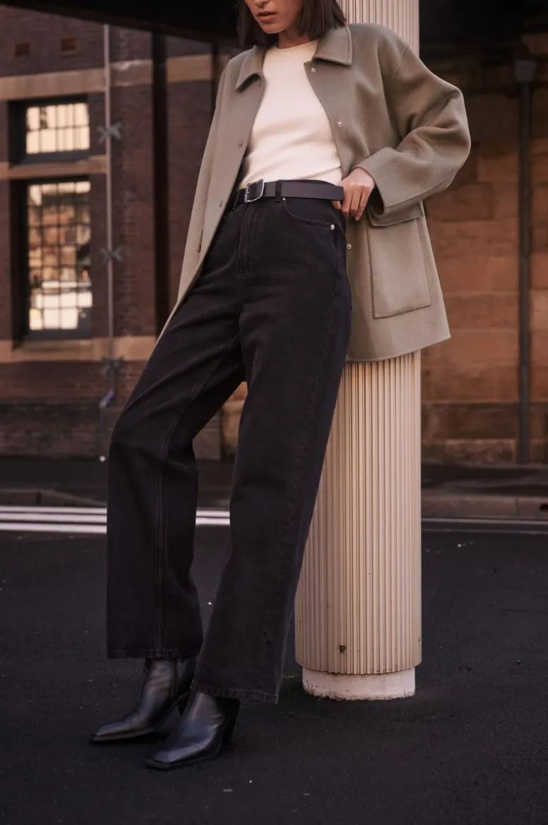Levi Wool Coat Sage