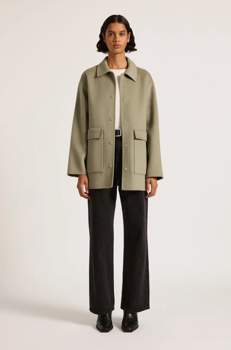 Levi Wool Coat Sage