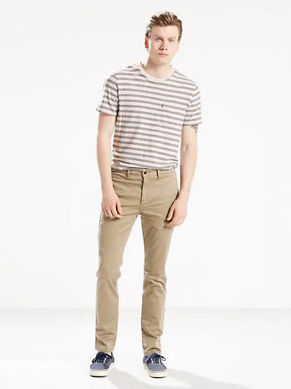 Levi's Mens 511 0003 Slim Fit Khaki Twill Chino Dress Pants Size 33 x 34