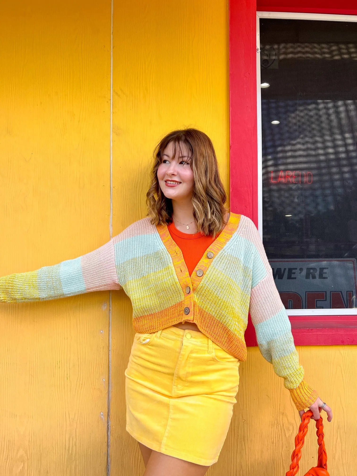 Light Yellow Corduroy Skirt (S-3XL)