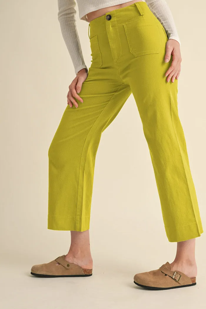 Lime Light Cropped Pants
