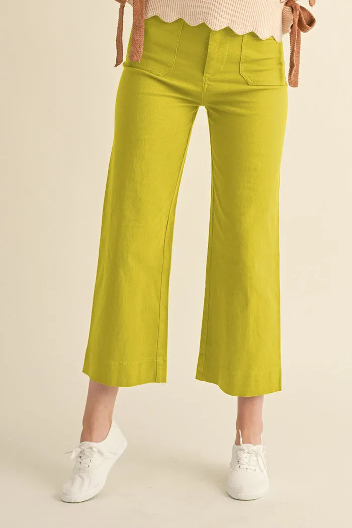 Lime Light Cropped Pants