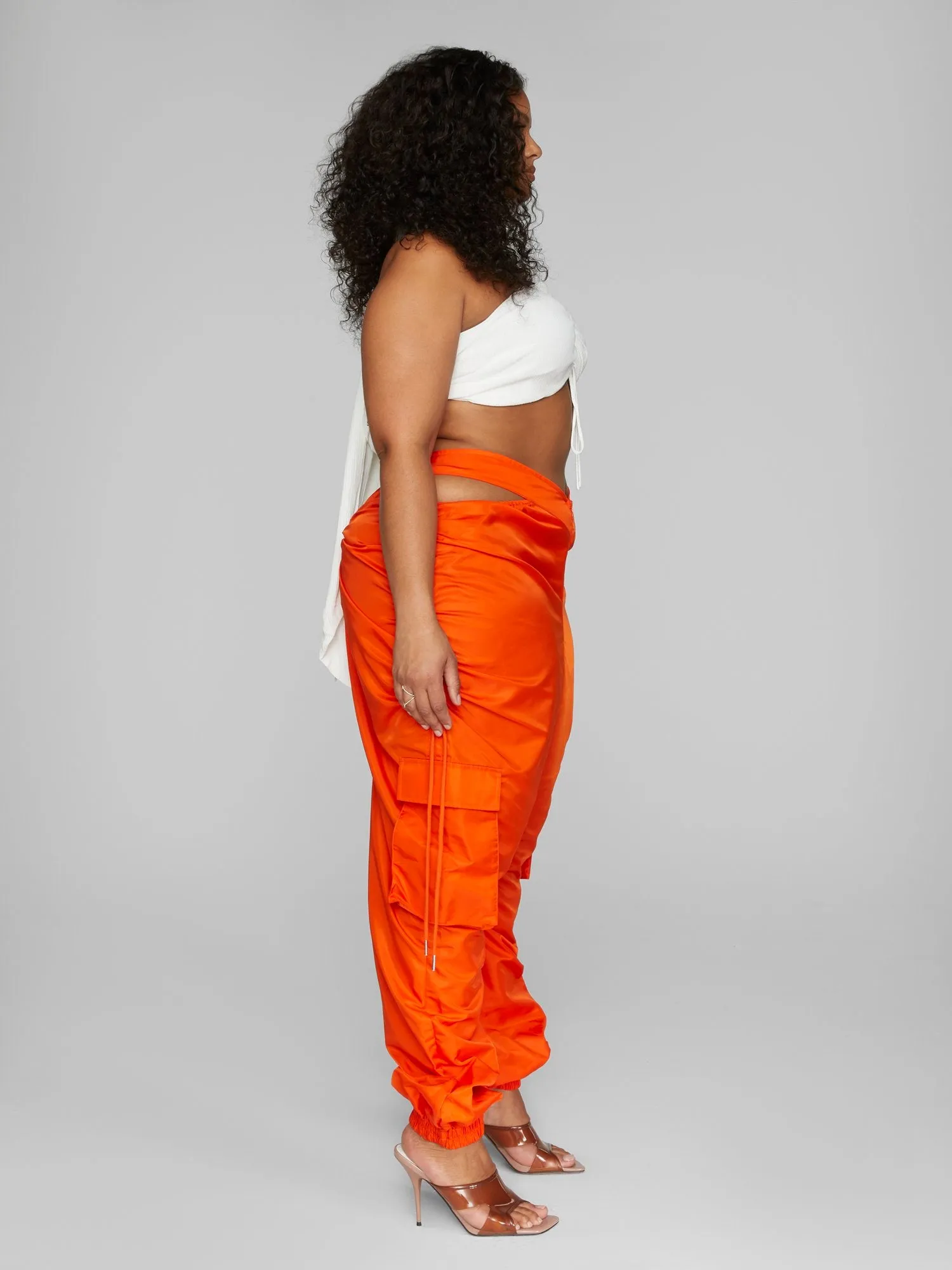 Lissa Drawstring Detail Halter Crop Top - Leslie Sidora x FTF