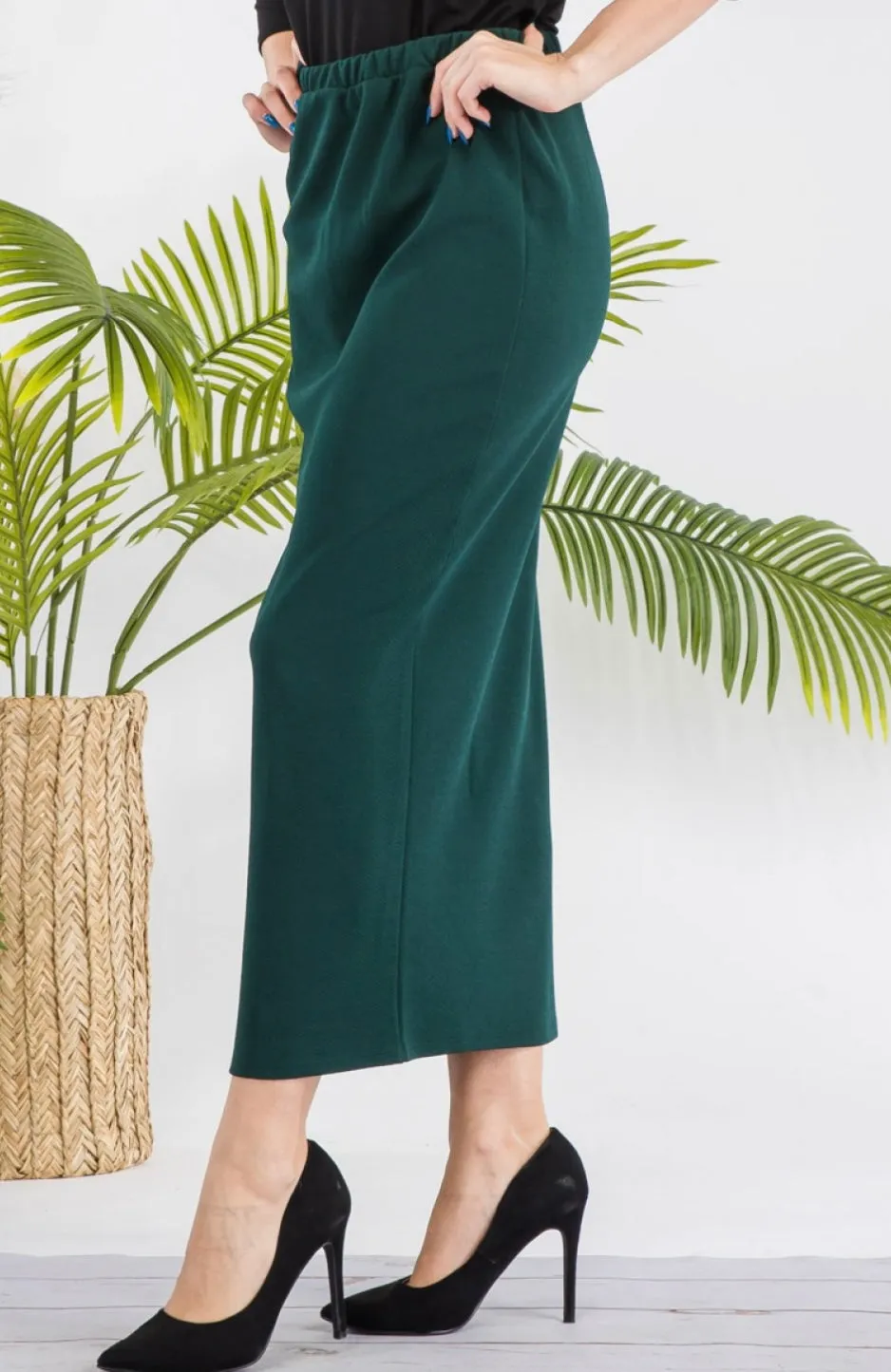 Liza Lou's Long Hunter Green Liverpool Skirt
