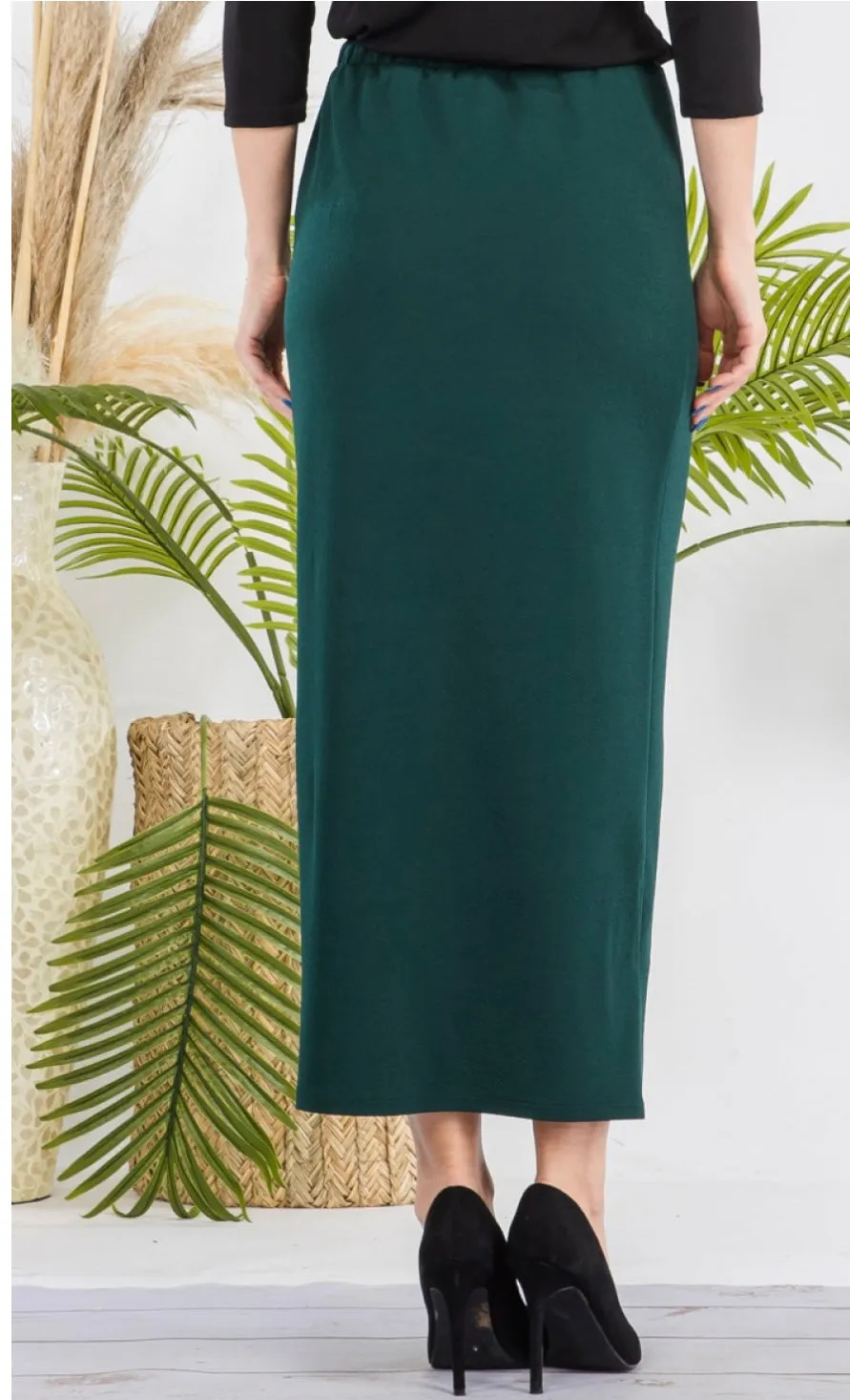 Liza Lou's Long Hunter Green Liverpool Skirt