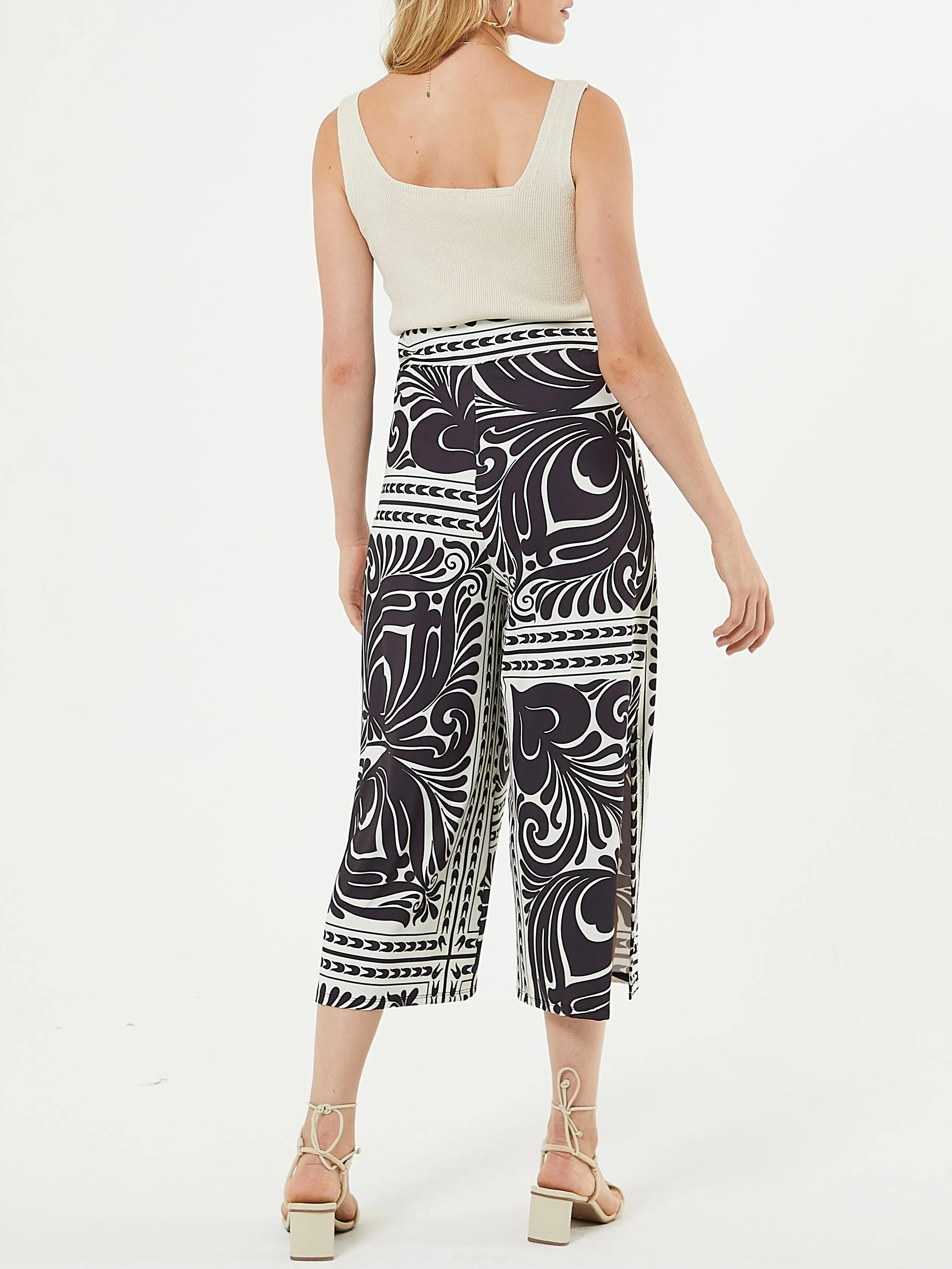 Lola Wide Crop - Black/Ecru FINAL SALE