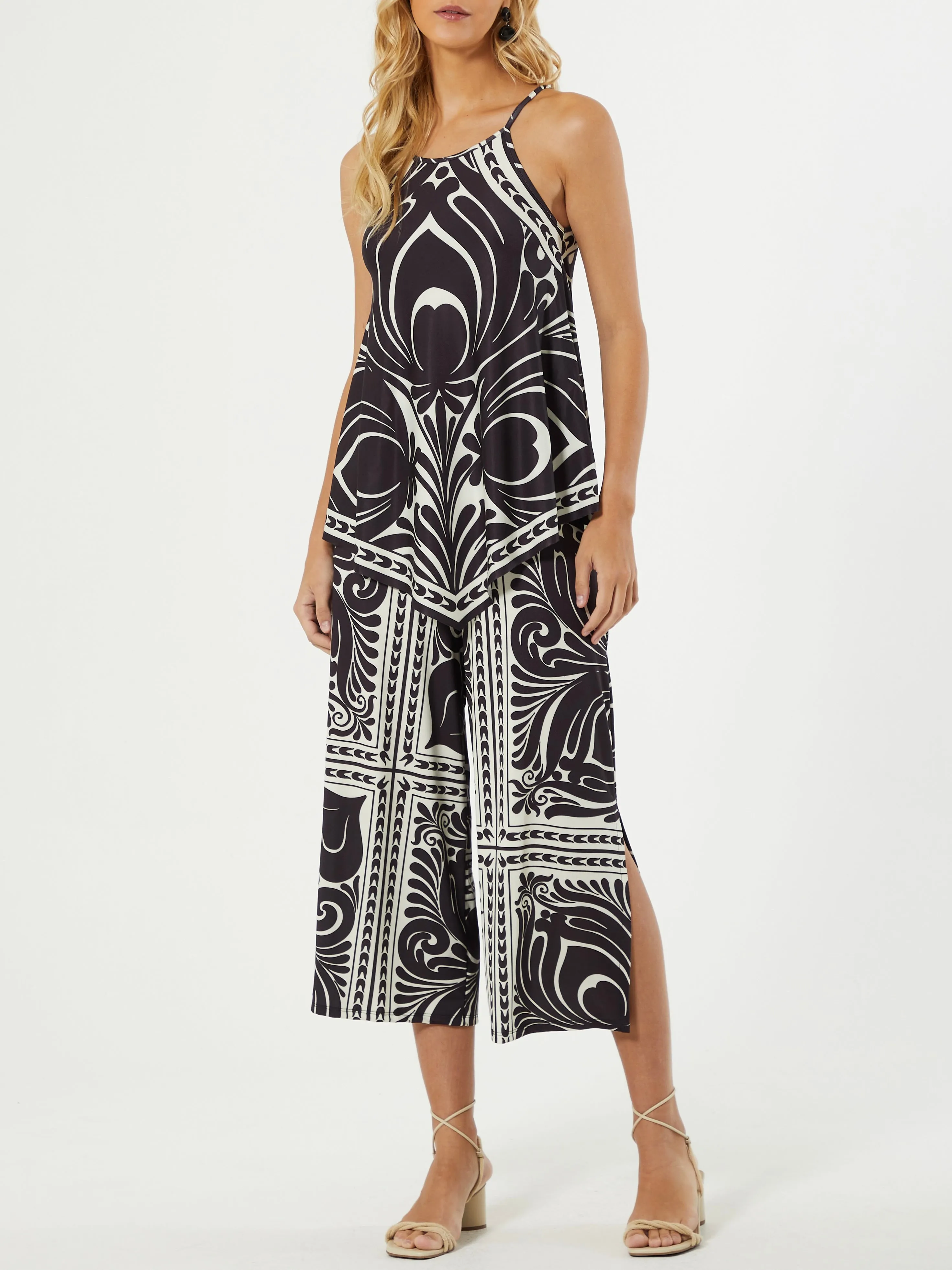 Lola Wide Crop - Black/Ecru FINAL SALE