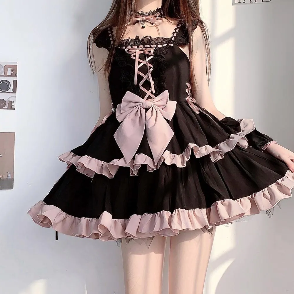 Lolita bow lace jsk dress(plus size) yc50174