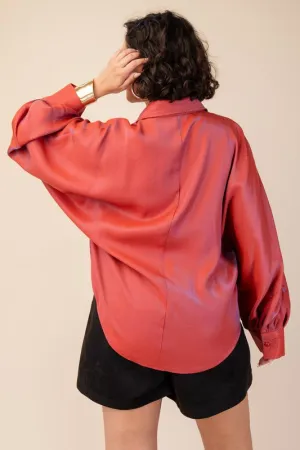 Long Bubble Sleeve Blouse