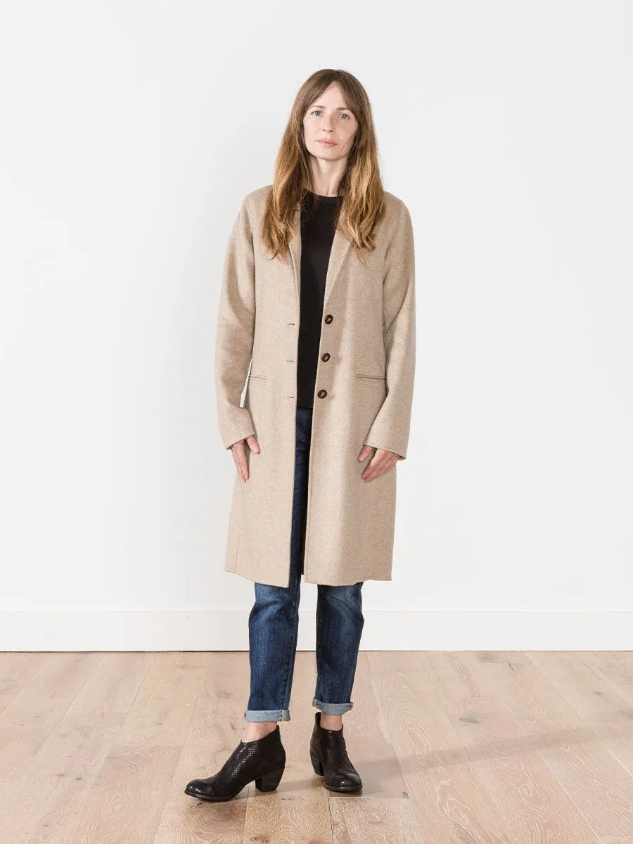 long button coat - beige
