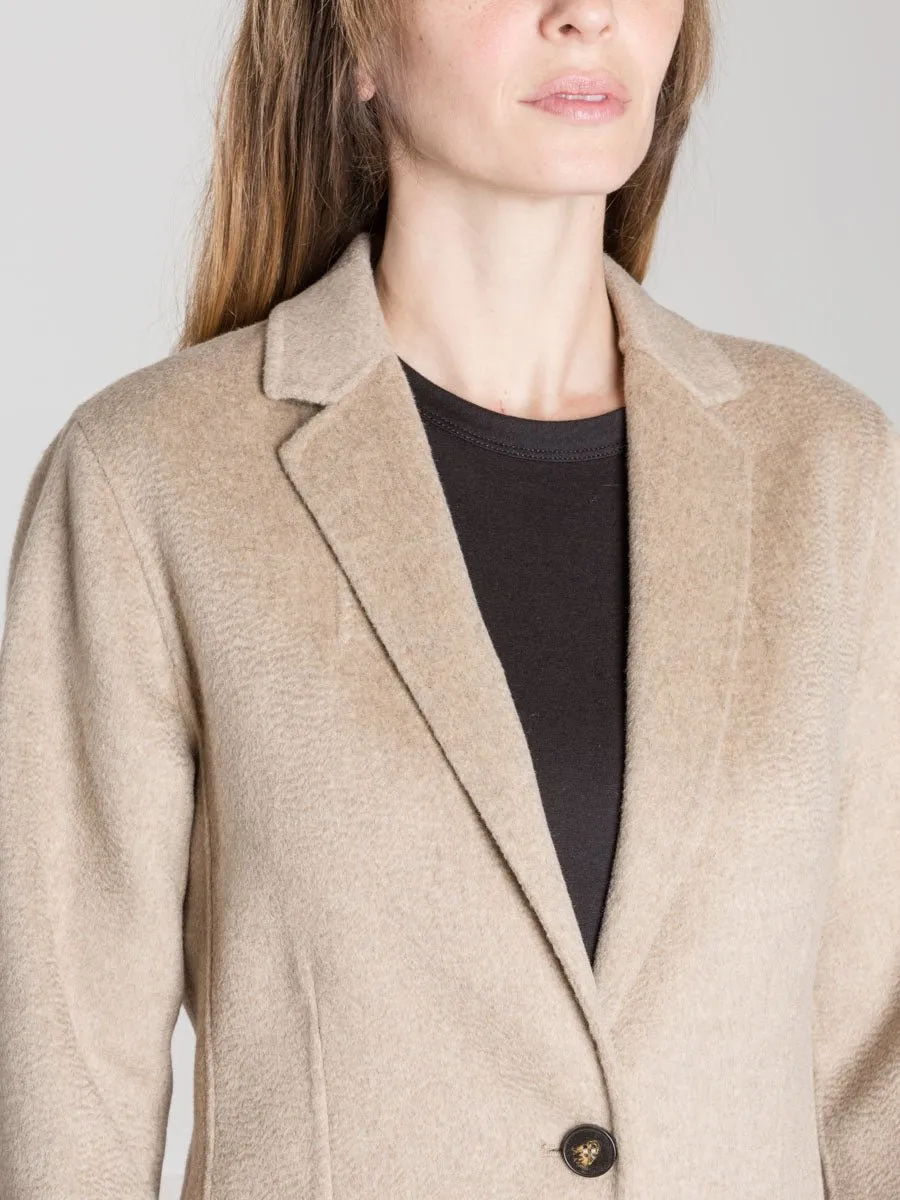 long button coat - beige