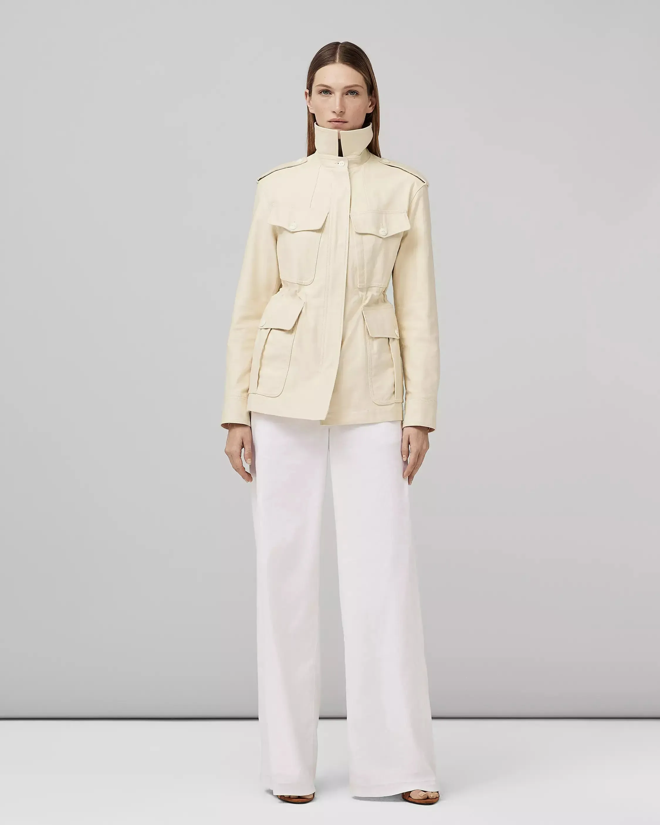 Lorenz Military Jacket in Ecru