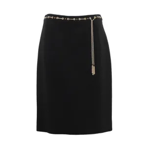 Louis Vuitton Skirt w/ Gold Chains - Size Medium