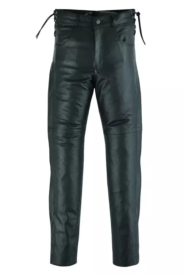 LP1000 Black Motorcycle Leather Overpants