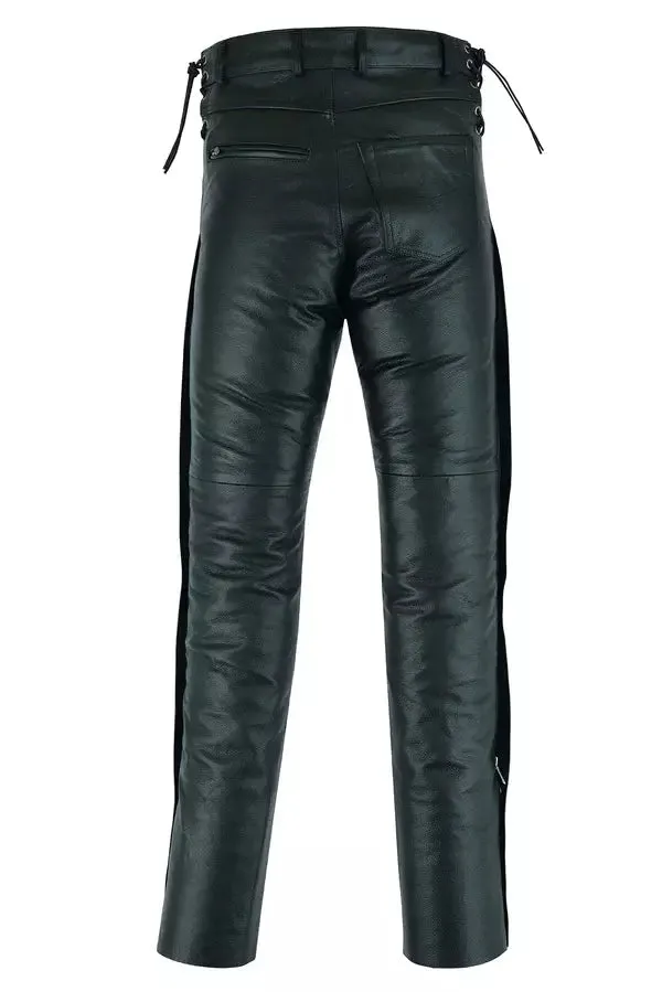 LP1000 Black Motorcycle Leather Overpants