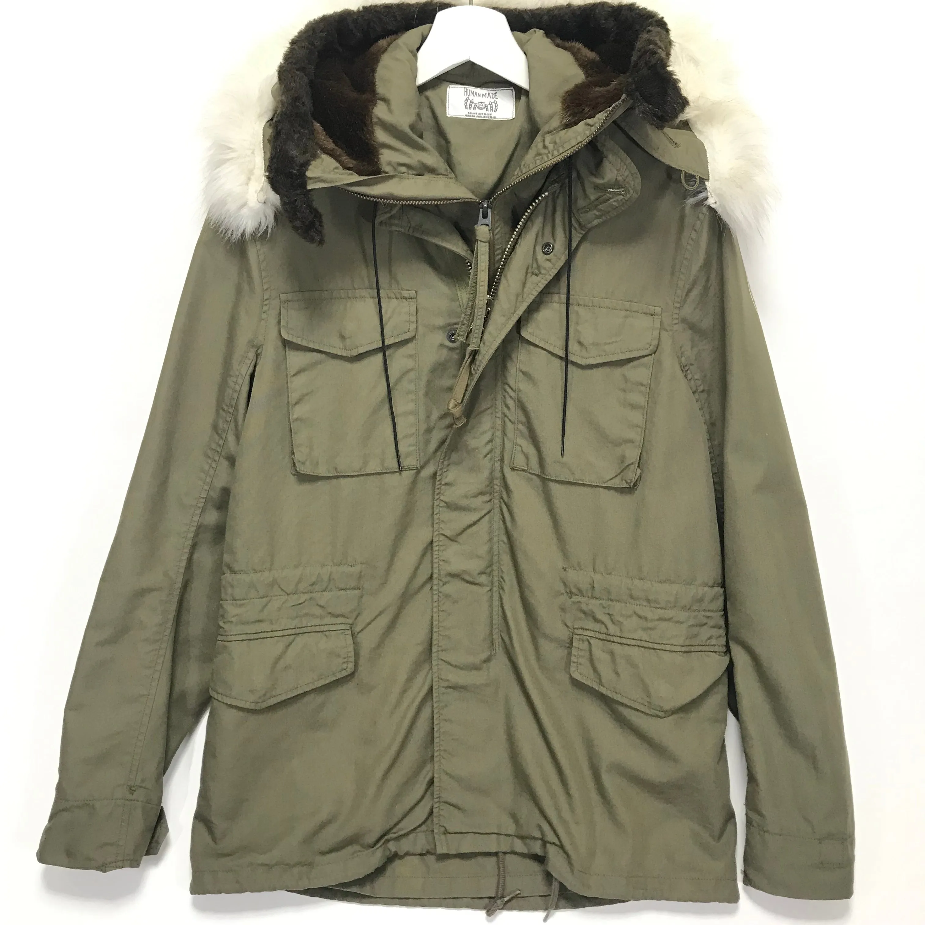 [M] Human Made M-65 Hooded Military Jacket Olive