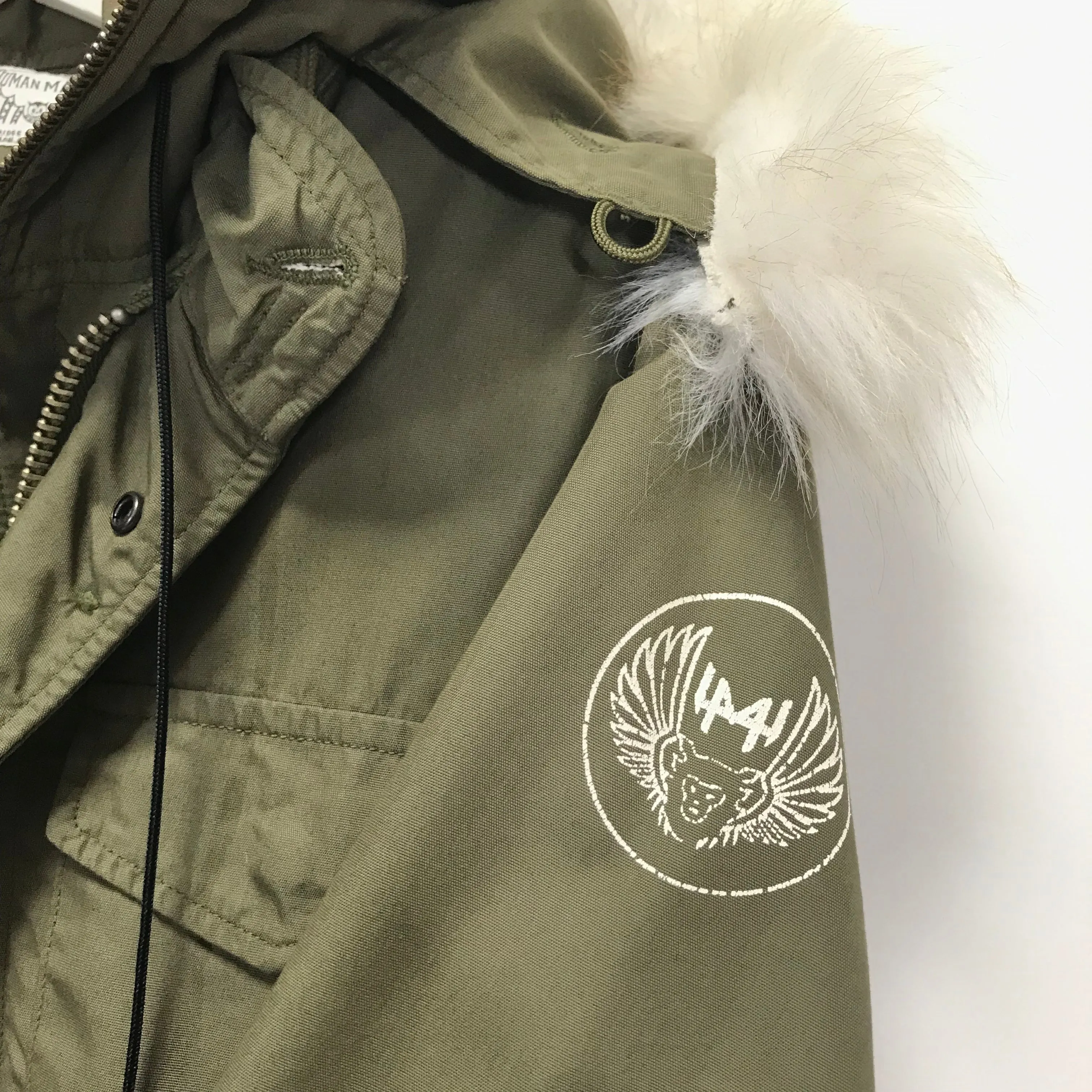 [M] Human Made M-65 Hooded Military Jacket Olive
