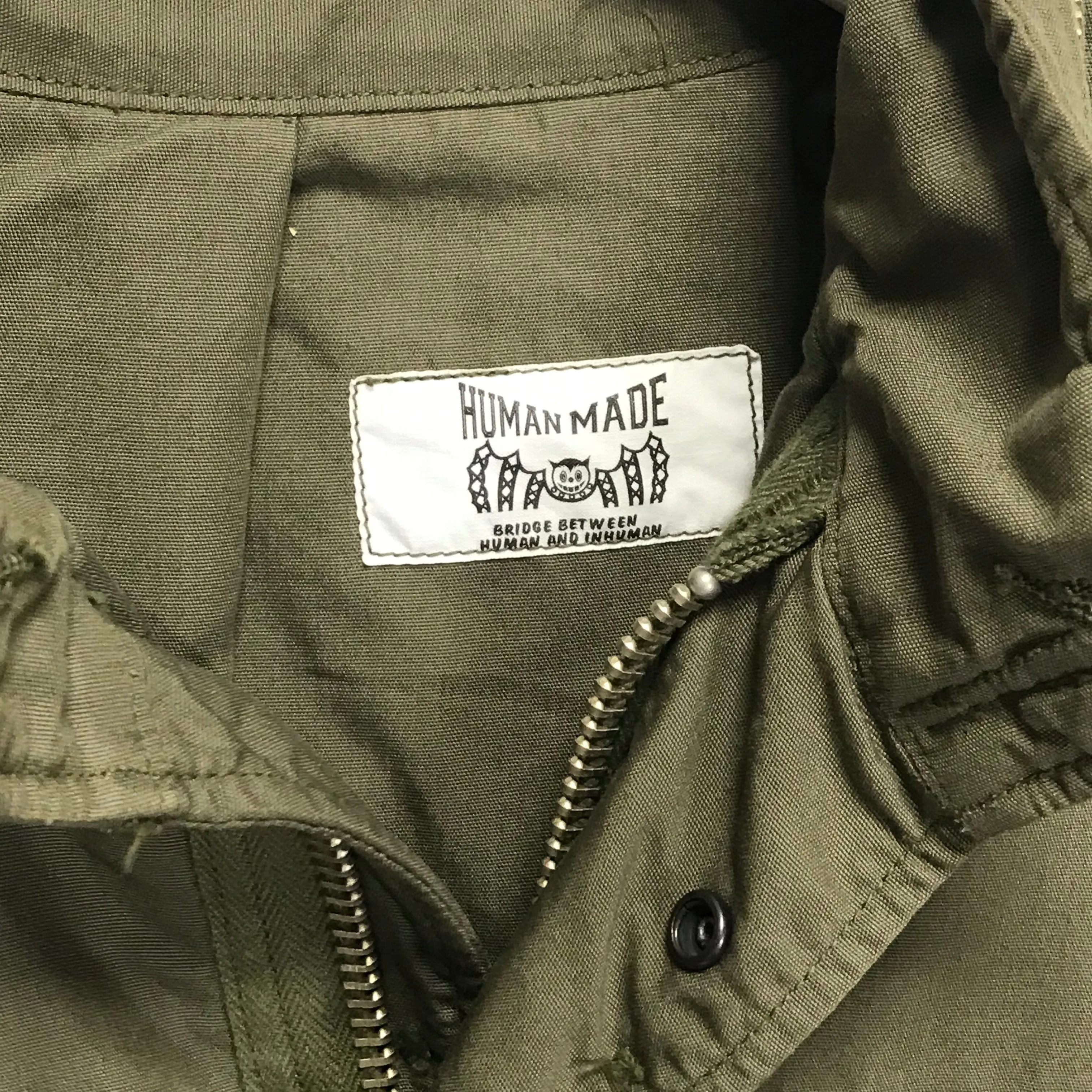 [M] Human Made M-65 Hooded Military Jacket Olive