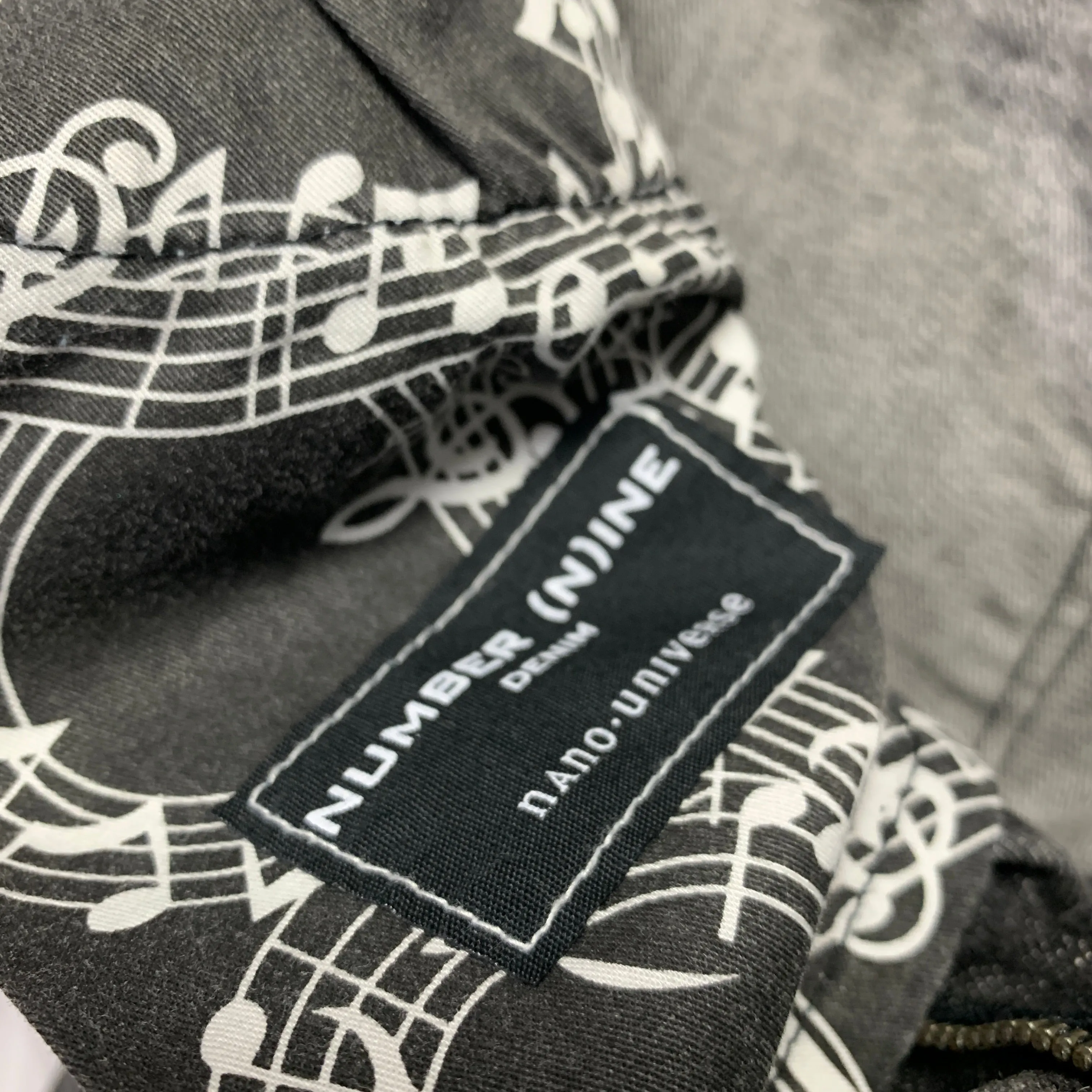 [M] Number Nine Nano Universe Cropped Distressed Denim Jeans Black