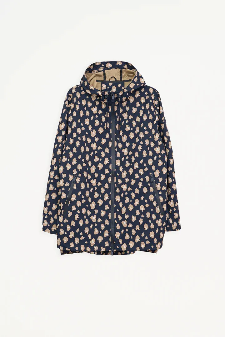 Magla Raincoat - Navy/Beige