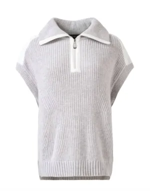 Marc Cain - Quarter Zip Cap Sleeve Sweater Vest
