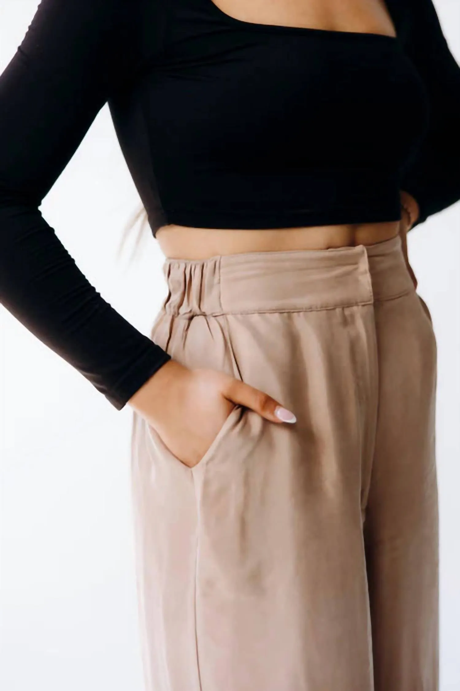 Margo Paige - Margo Wide-Leg Pant in Tan