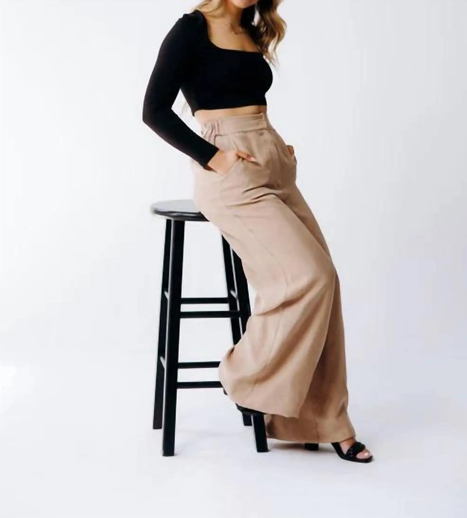 Margo Paige - Margo Wide-Leg Pant in Tan