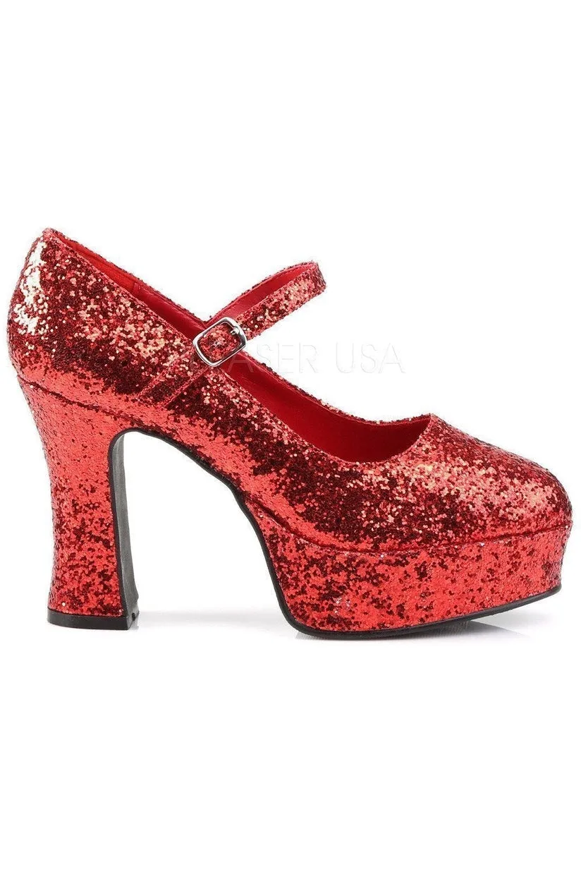 MARYJANE-50G Mary Jane | Red Glitter