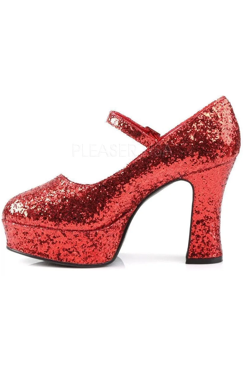 MARYJANE-50G Mary Jane | Red Glitter