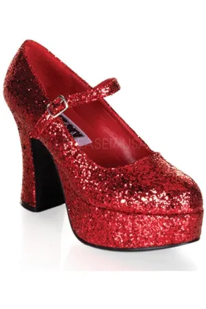 MARYJANE-50G Mary Jane | Red Glitter