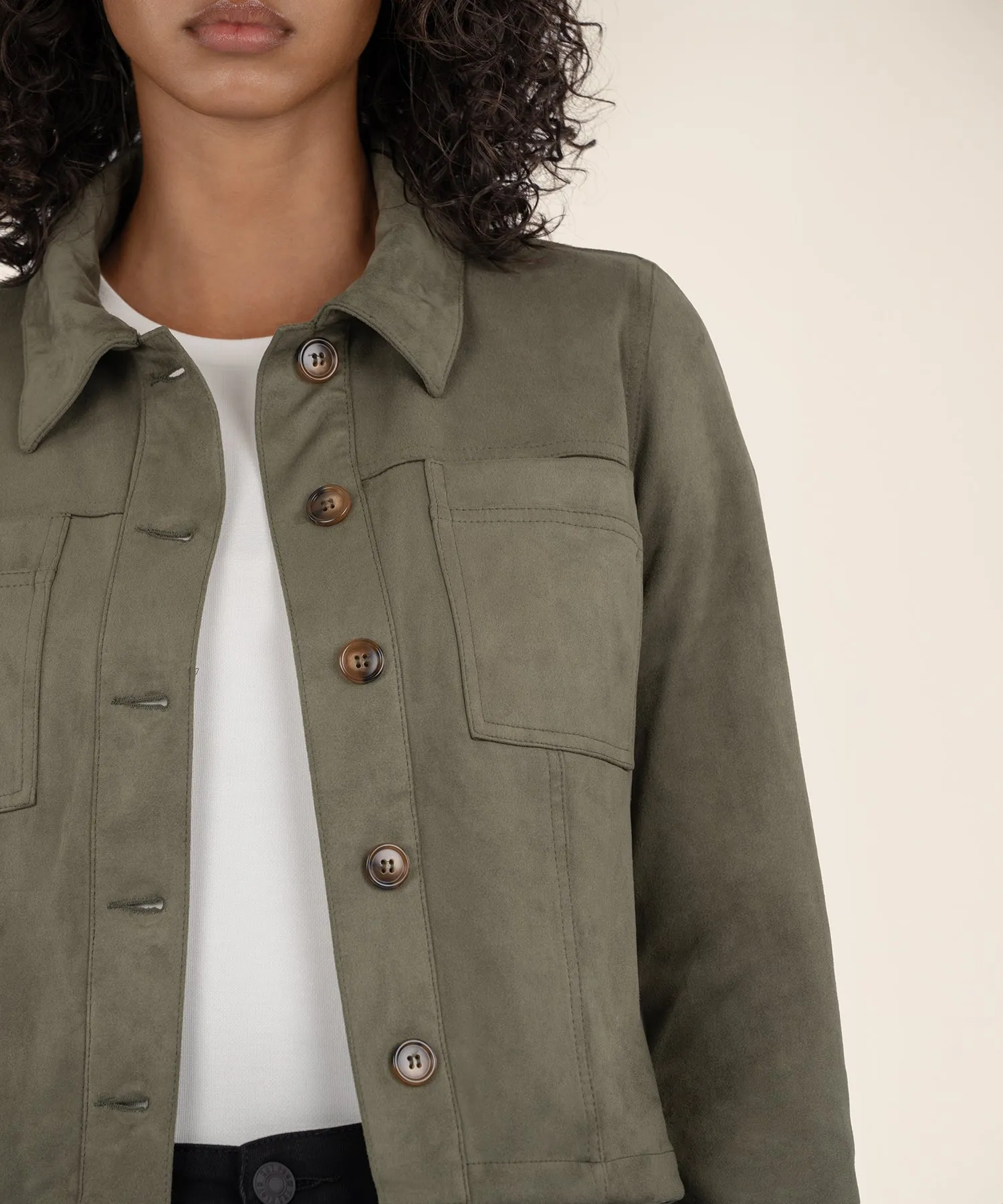 Matilda Faux Suede Crop Jacket - FINAL SALE