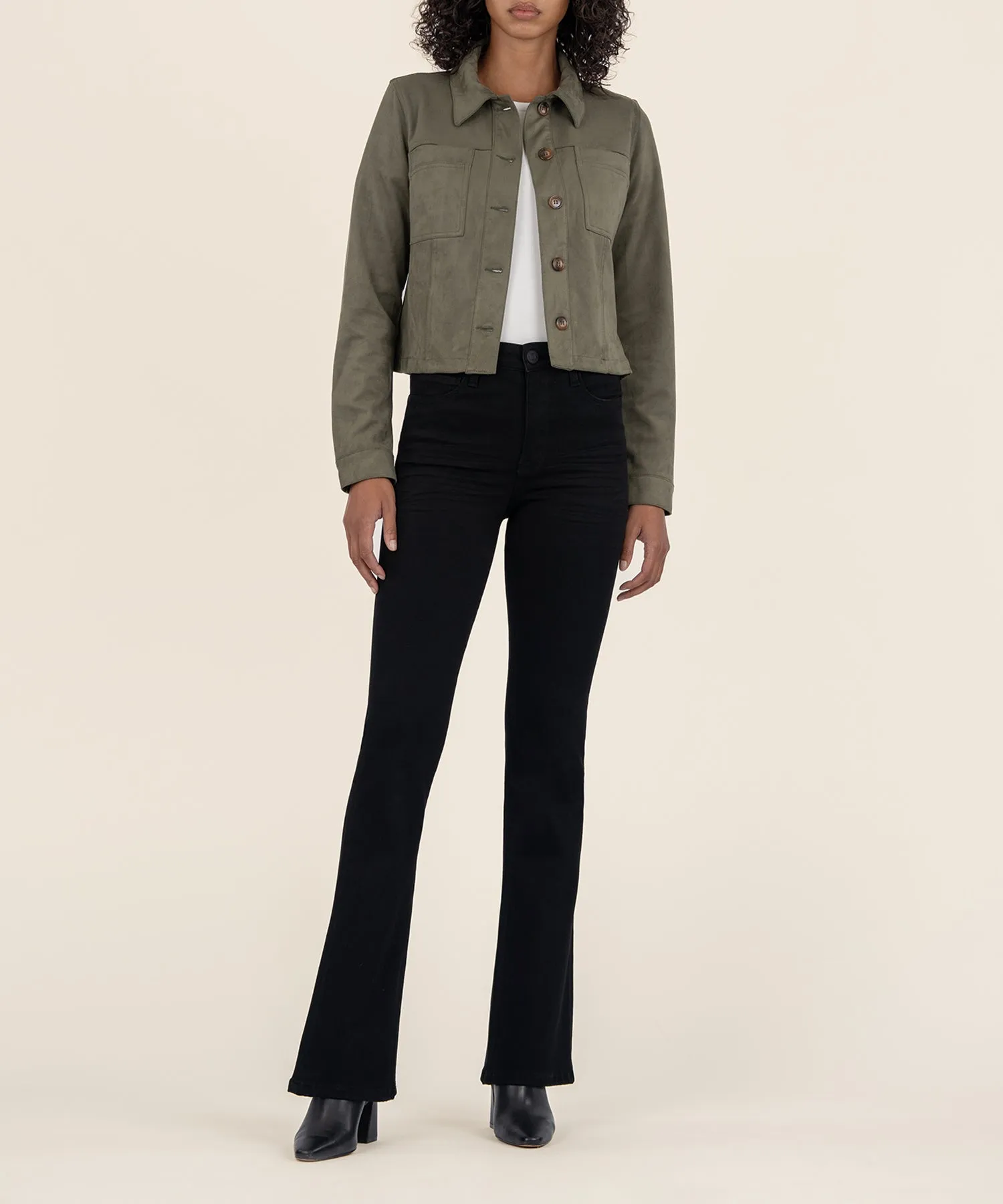 Matilda Faux Suede Crop Jacket - FINAL SALE