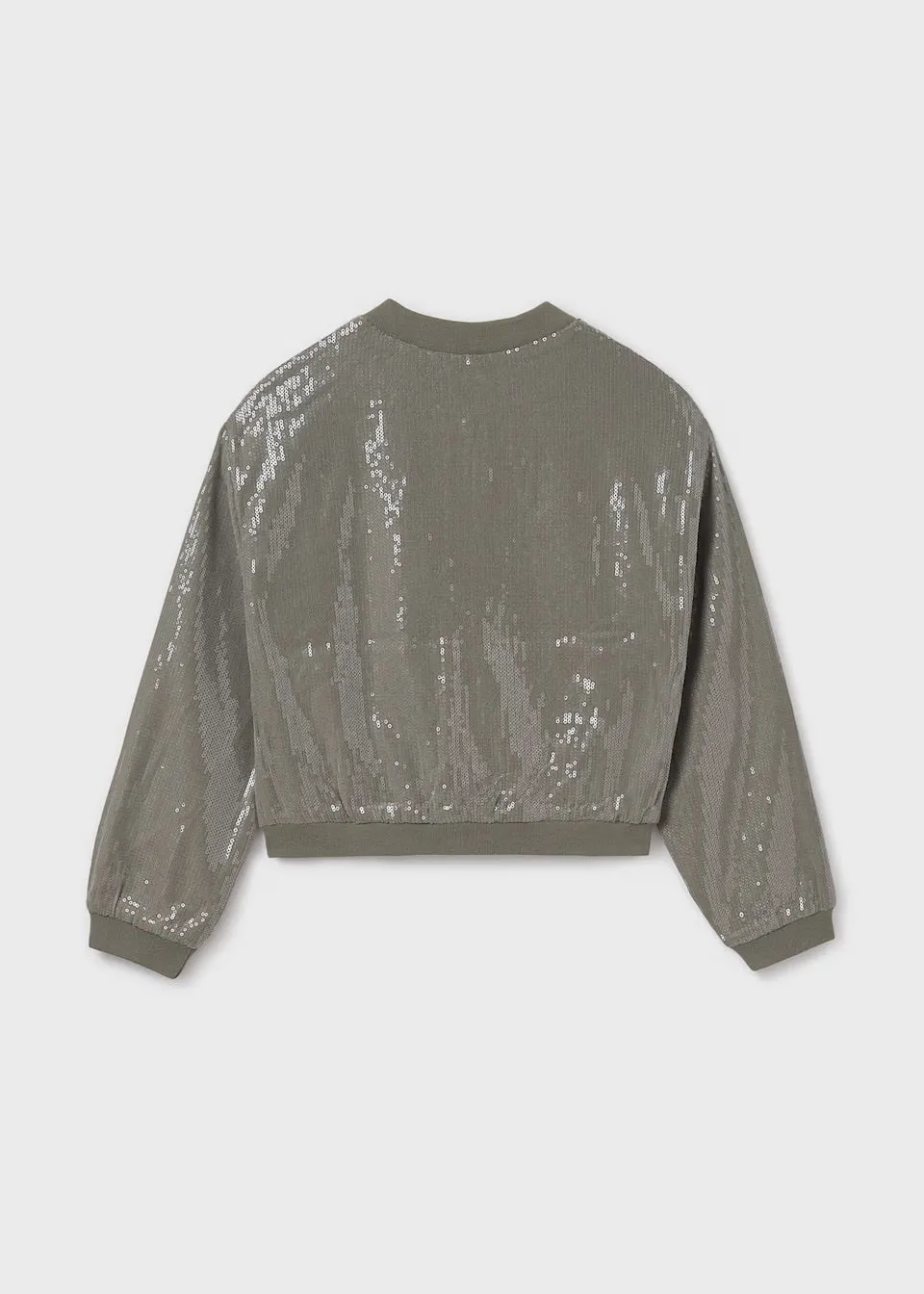 Mayoral Older Girls Sequin Jacket 6403 Khaki