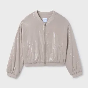 Mayoral Older Girls Sequin Jacket 6403 Natural