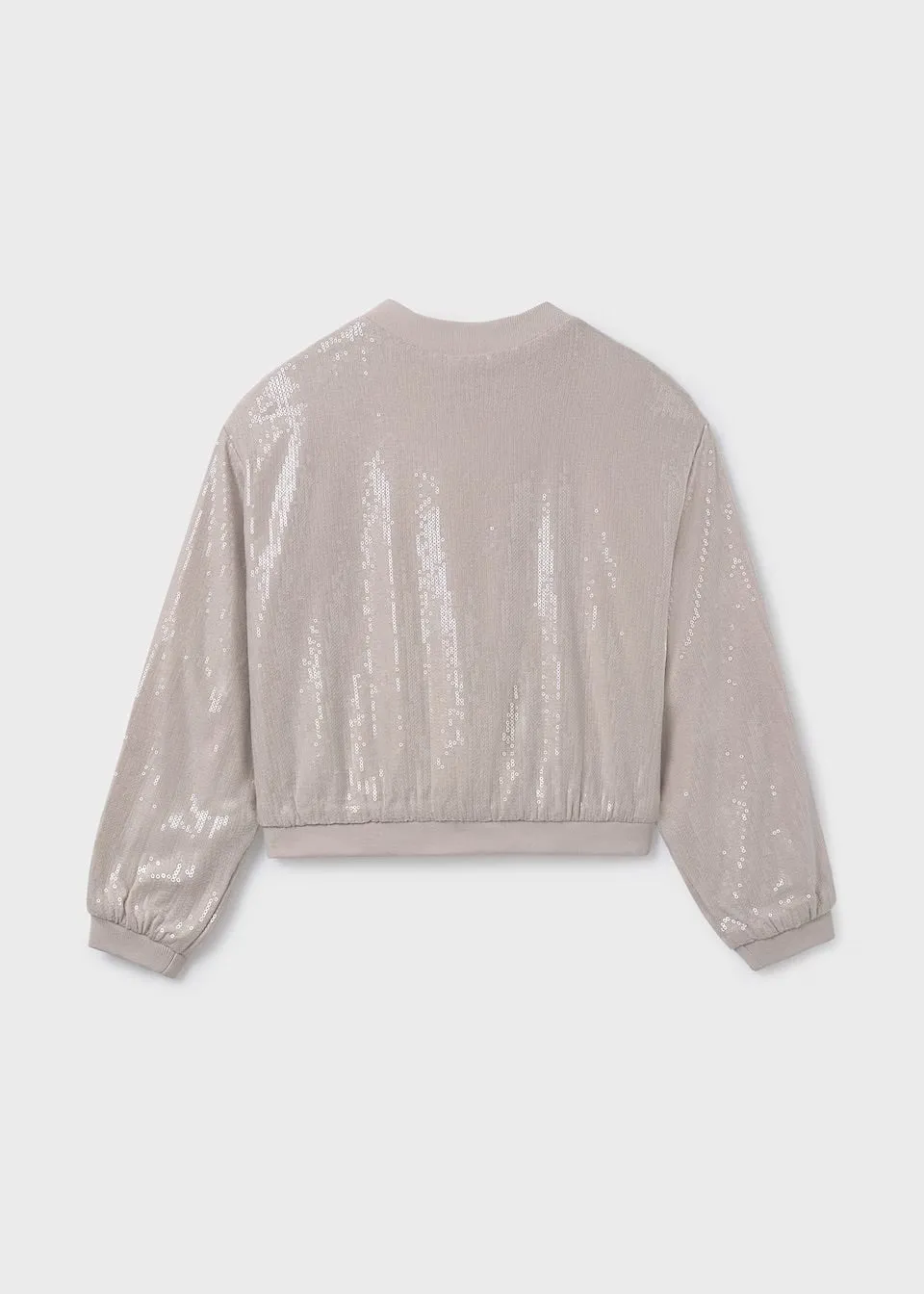 Mayoral Older Girls Sequin Jacket 6403 Natural