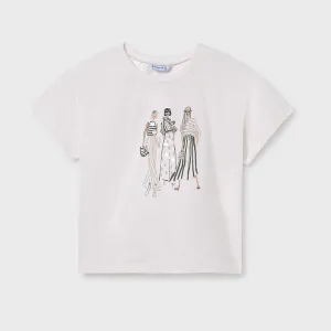 Mayoral Older Girls T-Shirt 6030 Natural Fashion