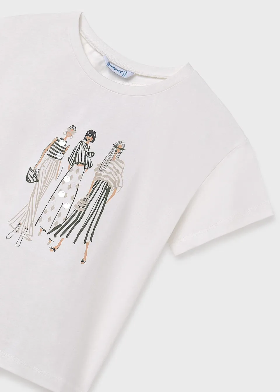 Mayoral Older Girls T-Shirt 6030 Natural Fashion